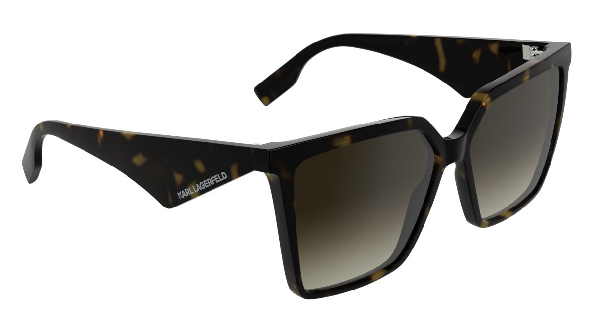 Occhiali da sole Karl Lagerfeld KL6207S (242) colore dark tortoise forma rettangolare lenti gradient brown