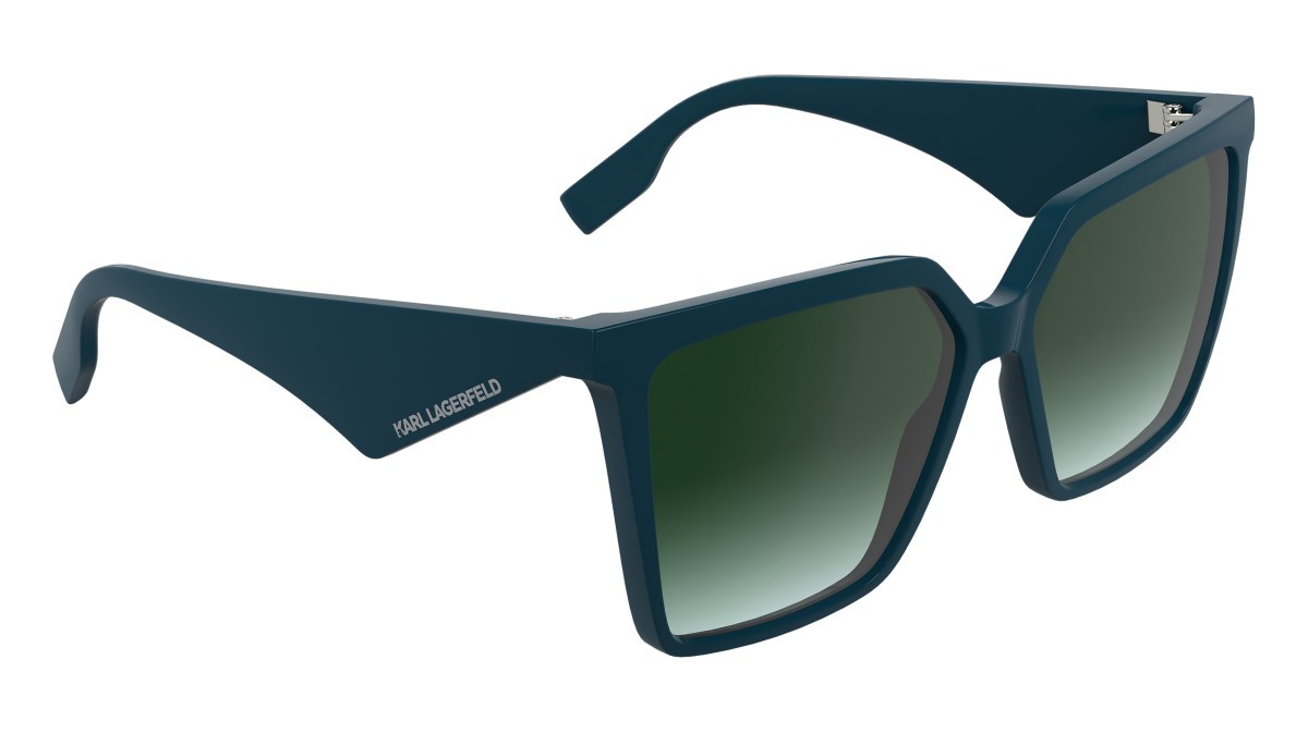 Sunglasses Karl Lagerfeld KL6207S (425) color petrol shape rectangle lenses gradient green