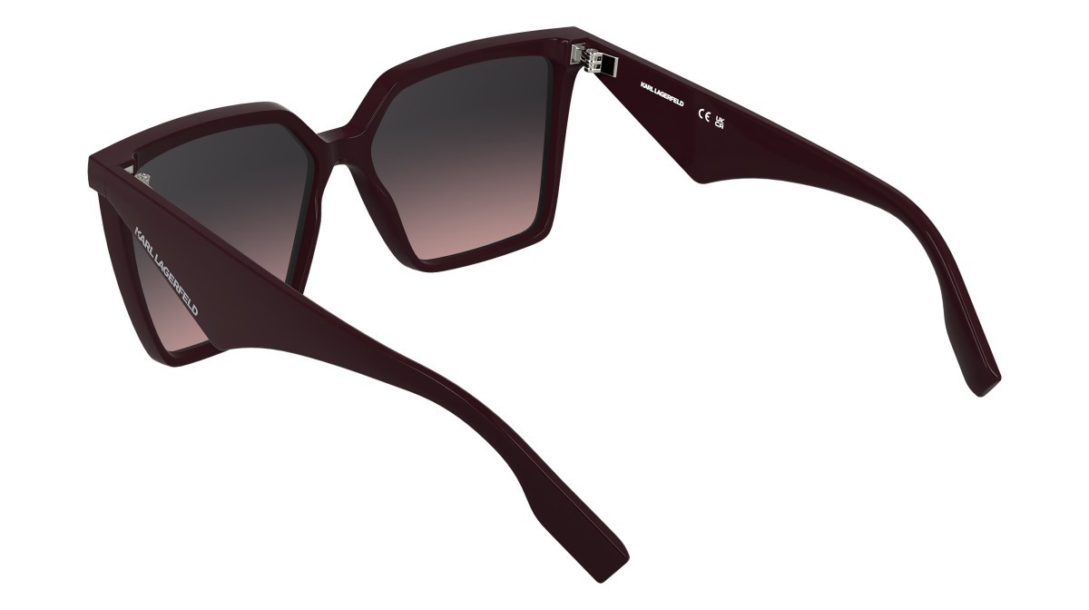 Occhiali da sole Karl Lagerfeld KL6207S (601) colore burgundy forma rettangolare lenti gradient violet rose