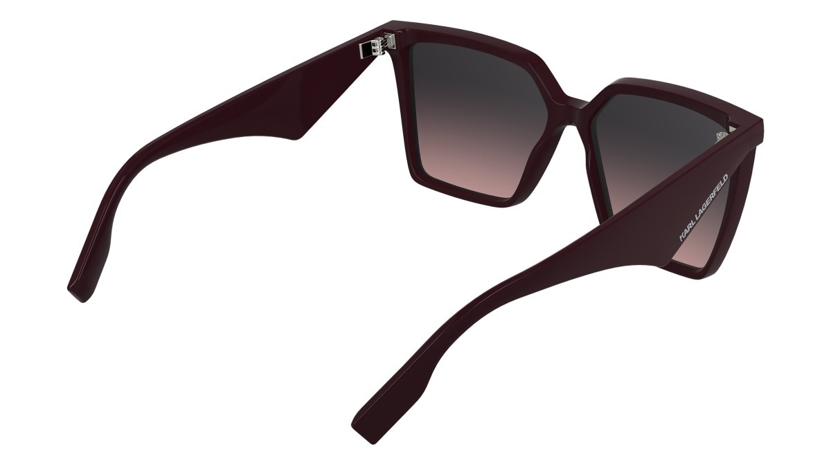 Occhiali da sole Karl Lagerfeld KL6207S (601) colore burgundy forma rettangolare lenti gradient violet rose