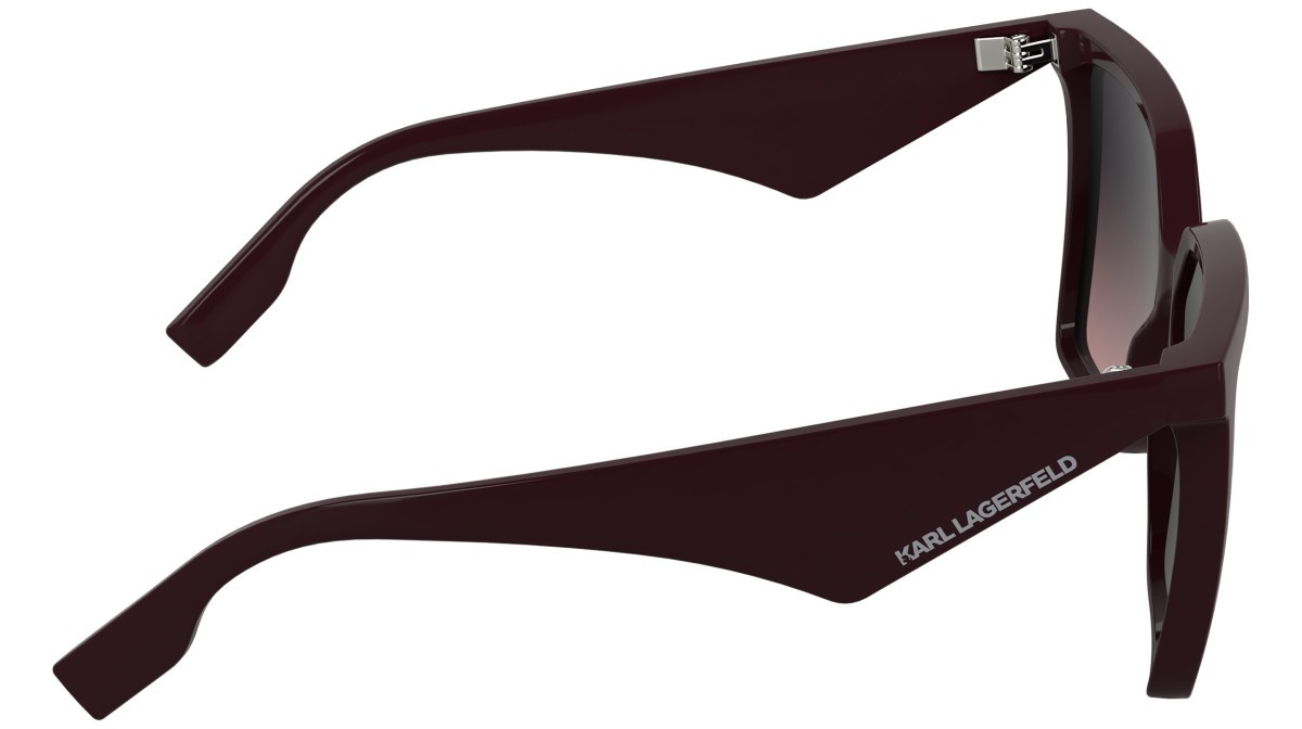Occhiali da sole Karl Lagerfeld KL6207S (601) colore burgundy forma rettangolare lenti gradient violet rose