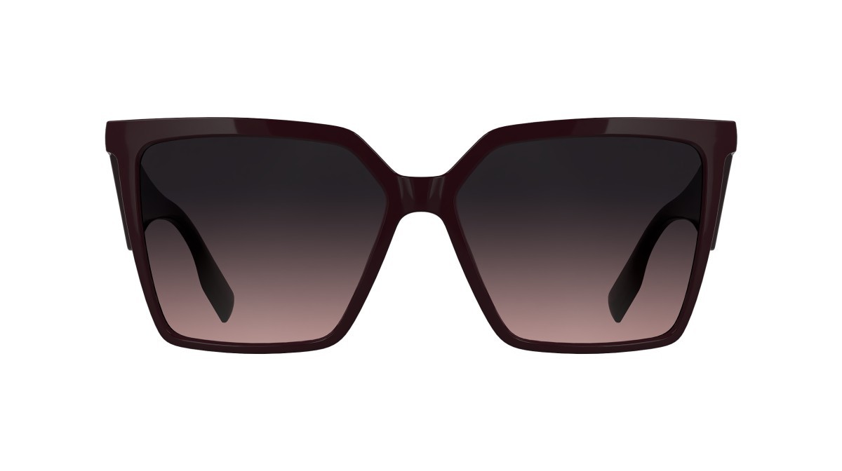 Occhiali da sole Karl Lagerfeld KL6207S (601) colore burgundy forma rettangolare lenti gradient violet rose