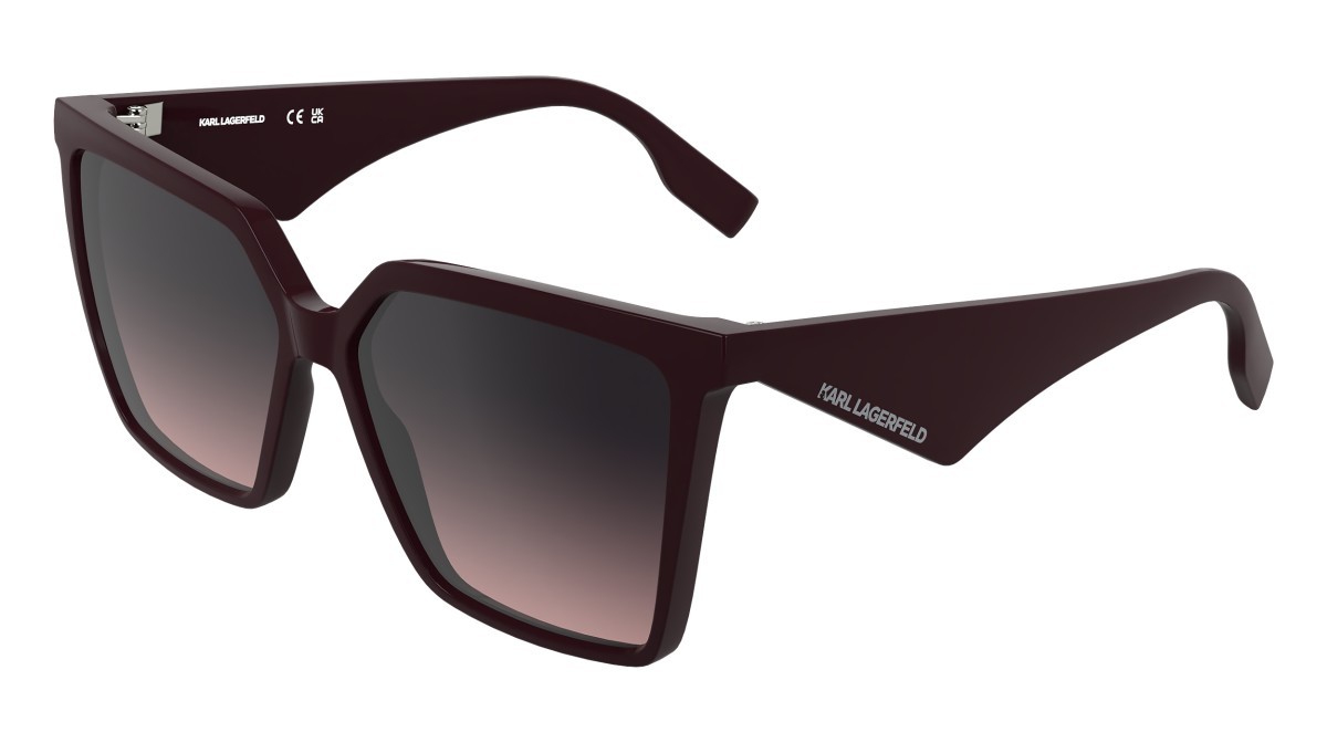 Occhiali da sole Karl Lagerfeld KL6207S (601) colore burgundy forma rettangolare lenti gradient violet rose