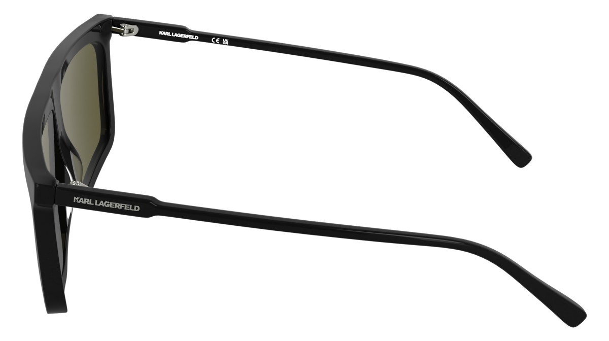 Occhiali da sole Karl Lagerfeld KL6210S (001) colore black forma navigator lenti solid brown