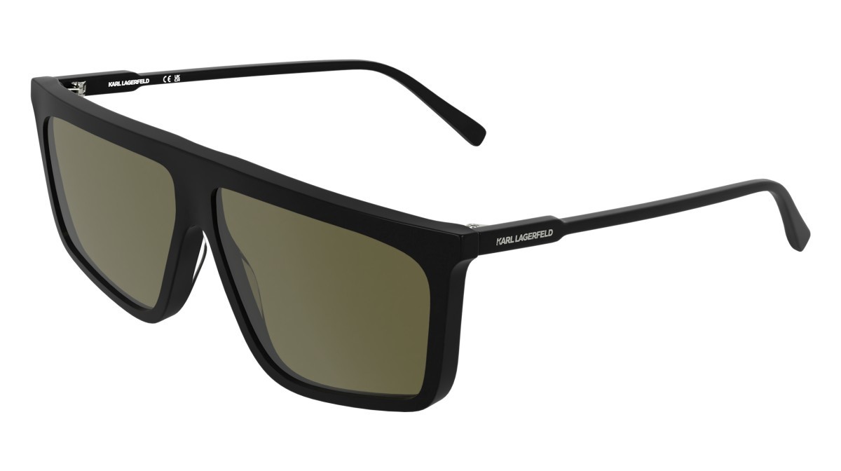 Occhiali da sole Karl Lagerfeld KL6210S (001) colore black forma navigator lenti solid brown