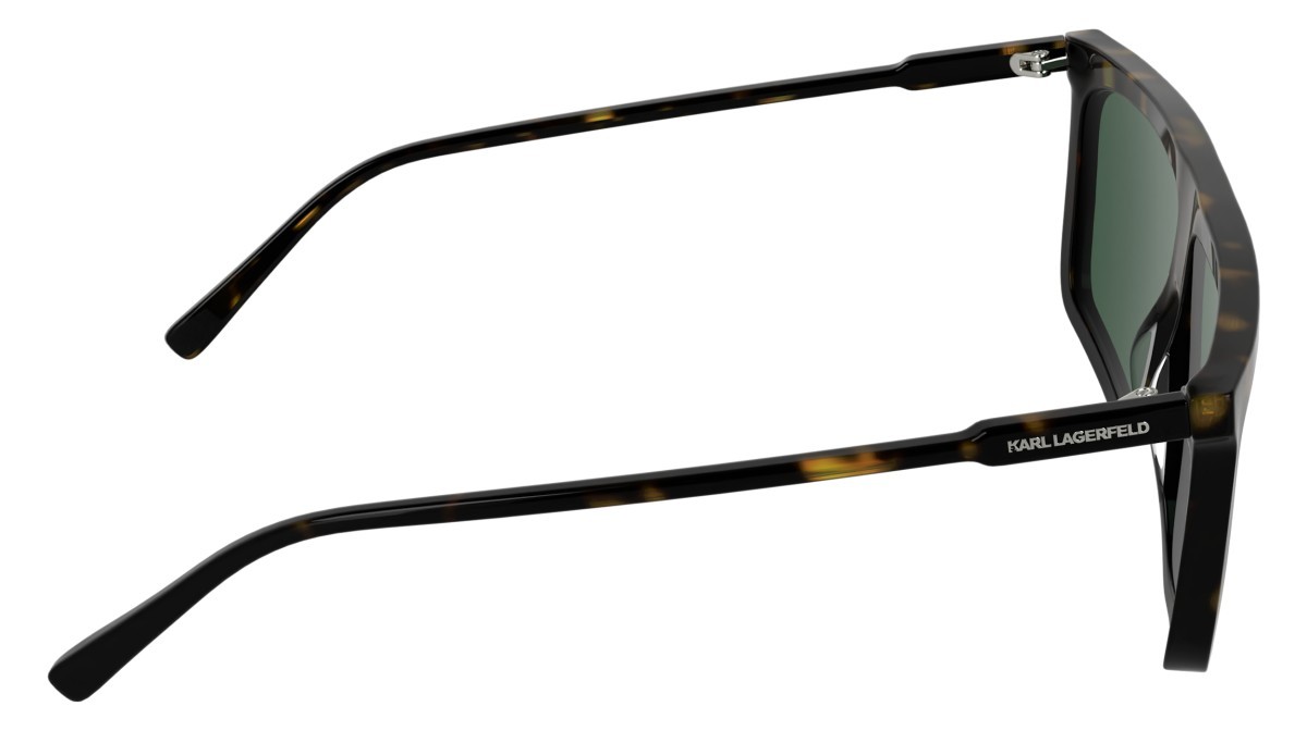 Occhiali da sole Karl Lagerfeld KL6210S (242) colore dark tortoise forma navigator lenti solid green