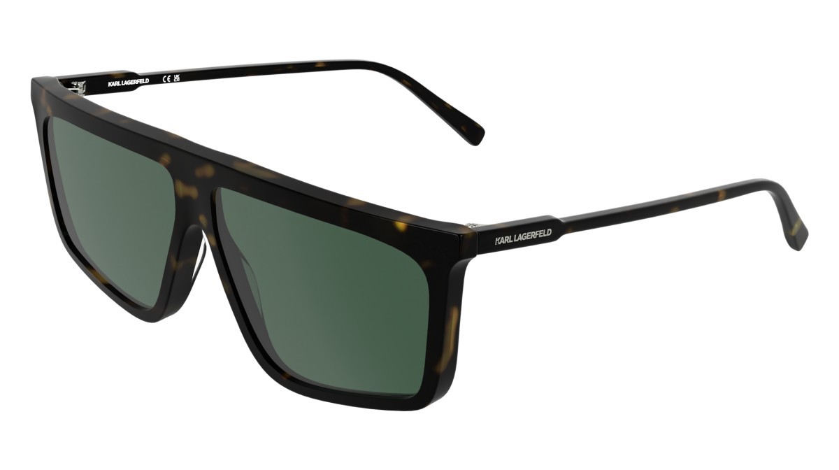 Occhiali da sole Karl Lagerfeld KL6210S (242) colore dark tortoise forma navigator lenti solid green