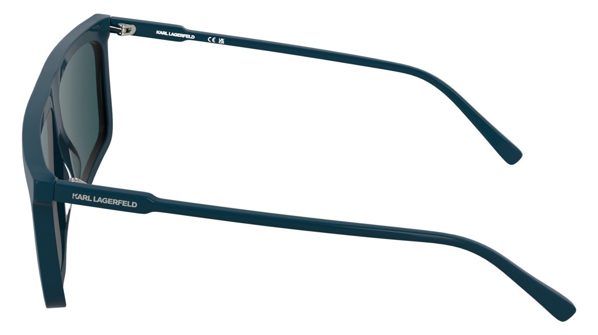 Occhiali da sole Karl Lagerfeld KL6210S (425) colore petrol forma navigator lenti solid blue