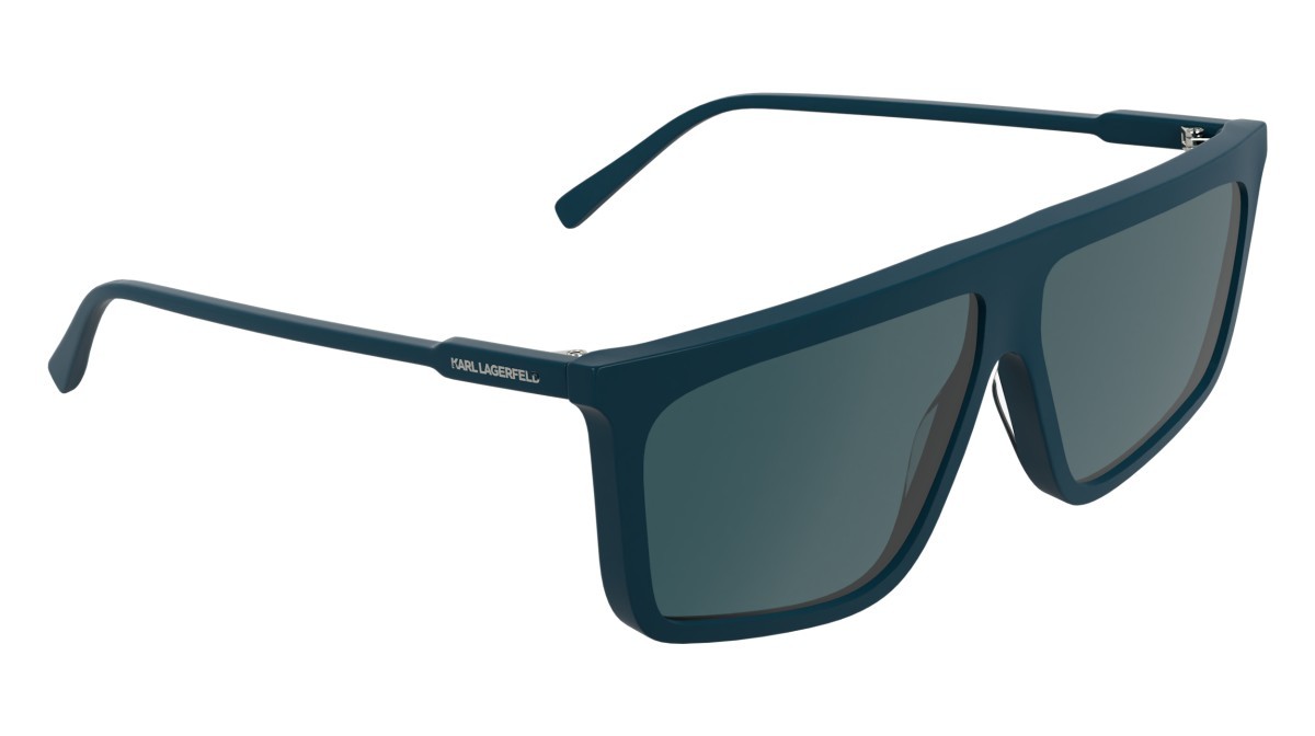 Occhiali da sole Karl Lagerfeld KL6210S (425) colore petrol forma navigator lenti solid blue