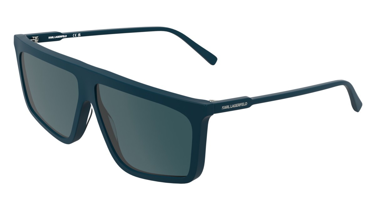 Occhiali da sole Karl Lagerfeld KL6210S (425) colore petrol forma navigator lenti solid blue