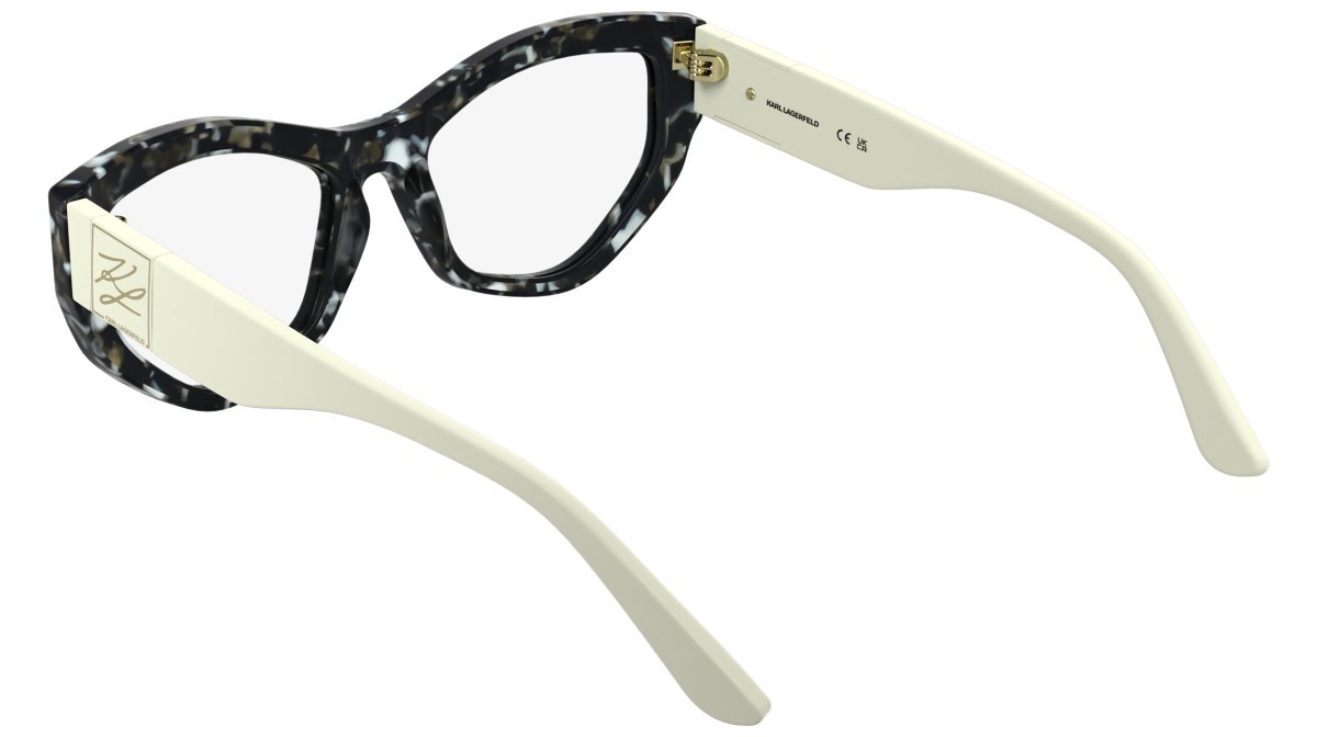 Occhiali da vista Karl Lagerfeld KL6211 (016) colore marble black forma cat eye 