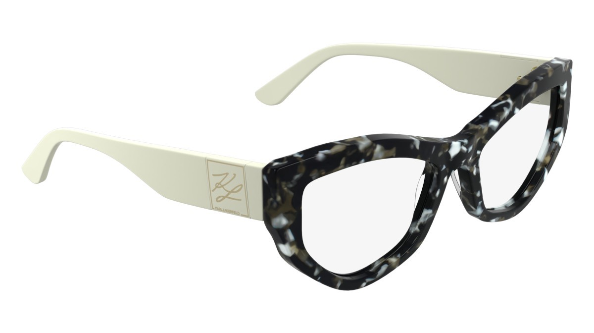 Occhiali da vista Karl Lagerfeld KL6211 (016) colore marble black forma cat eye 