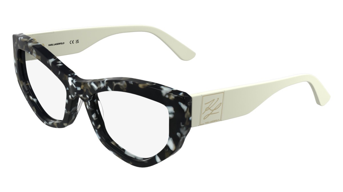 Occhiali da vista Karl Lagerfeld KL6211 (016) colore marble black forma cat eye 