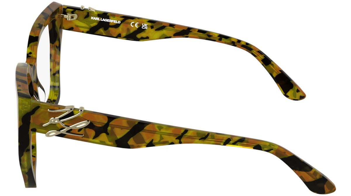 Eyeglasses Karl Lagerfeld KL6214 (212) color striped brown shape rectangle 
