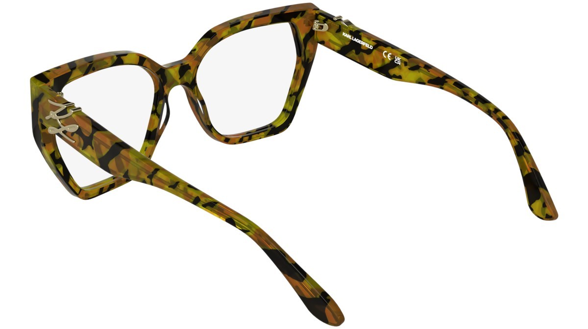 Eyeglasses Karl Lagerfeld KL6214 (212) color striped brown shape rectangle 