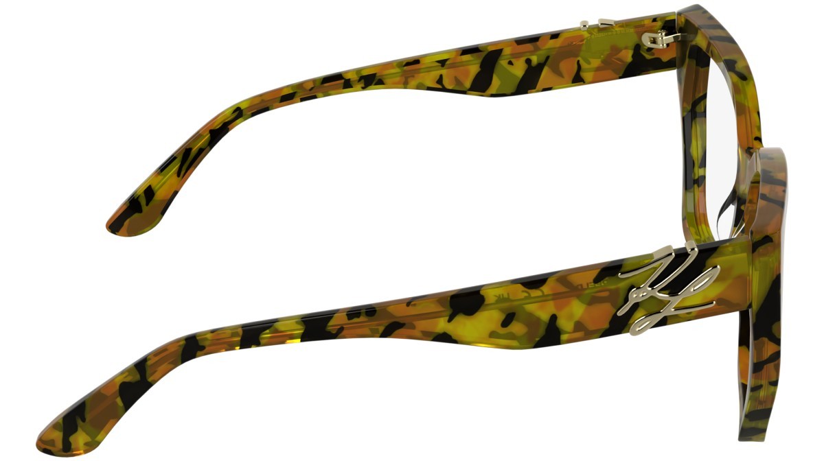 Eyeglasses Karl Lagerfeld KL6214 (212) color striped brown shape rectangle 