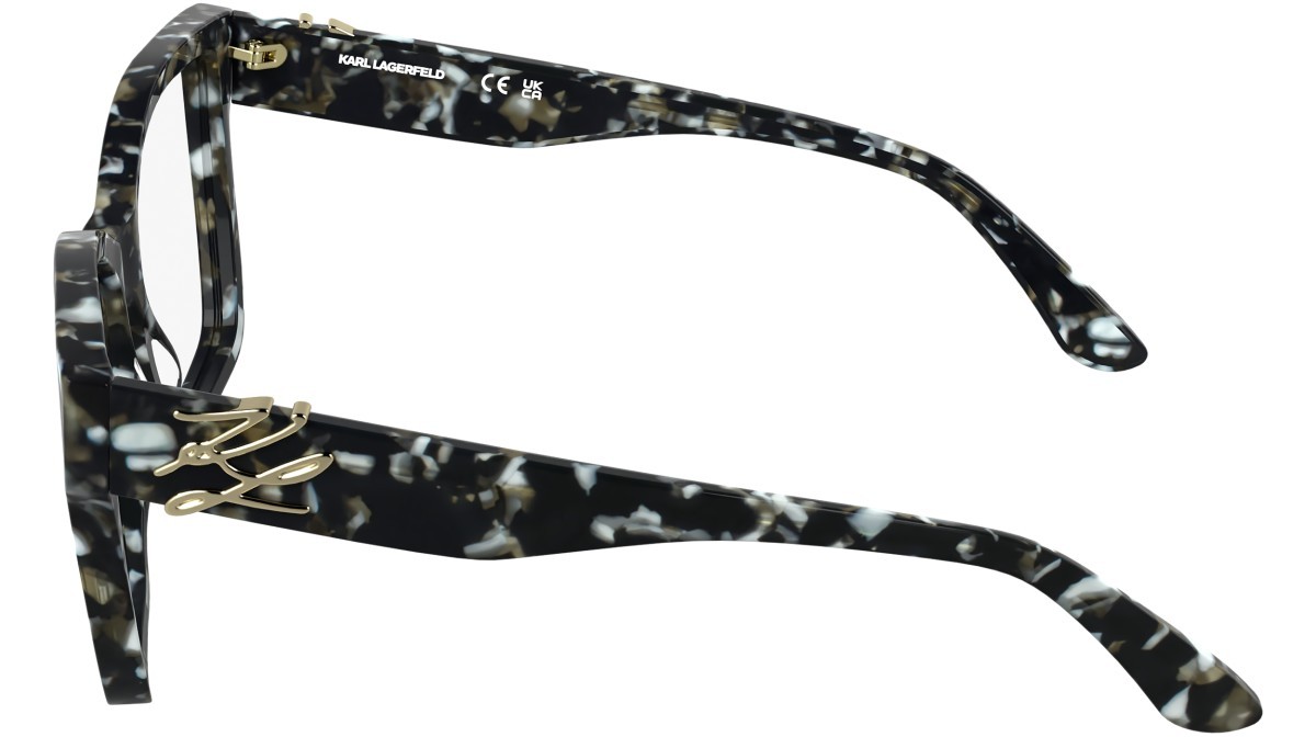 Eyeglasses Karl Lagerfeld KL6215 (016) color marble black shape rectangle 