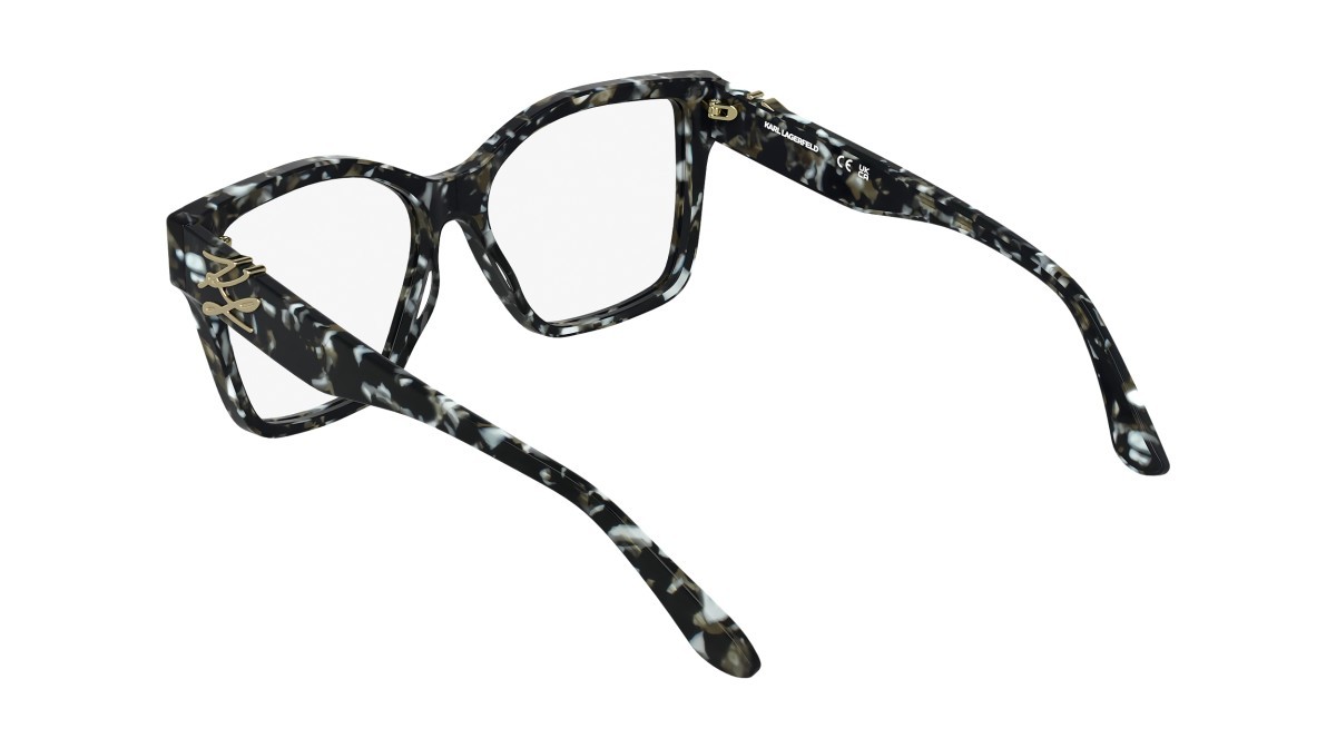 Eyeglasses Karl Lagerfeld KL6215 (016) color marble black shape rectangle 
