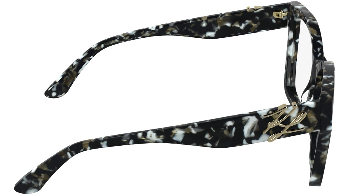 Eyeglasses Karl Lagerfeld KL6215 (016) color marble black shape rectangle 
