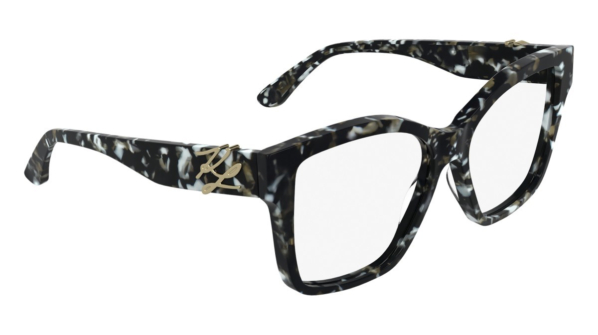 Eyeglasses Karl Lagerfeld KL6215 (016) color marble black shape rectangle 