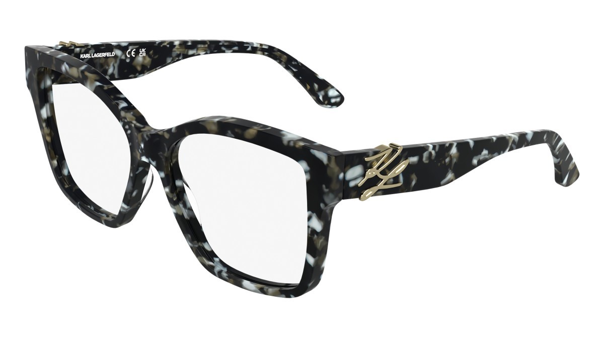 Eyeglasses Karl Lagerfeld KL6215 (016) color marble black shape rectangle 