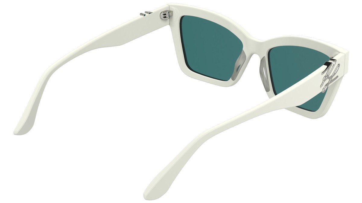 Occhiali da sole Karl Lagerfeld KL6220S (105) colore white forma rettangolare lenti solid petrol