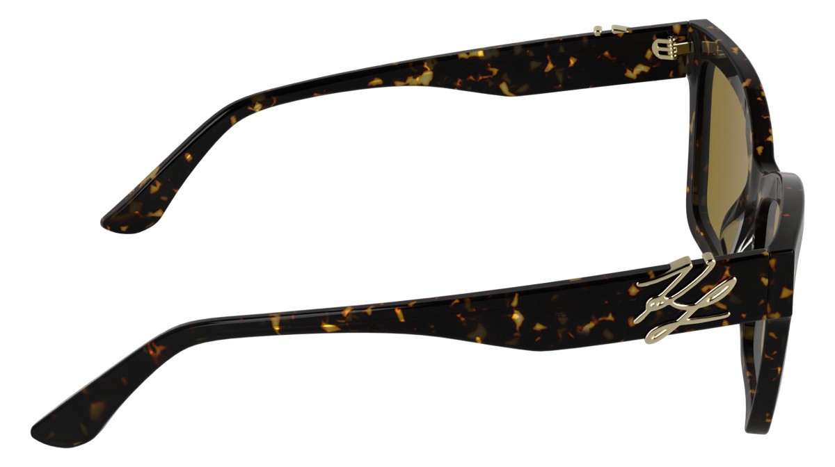Occhiali da sole Karl Lagerfeld KL6220S (242) colore dark tortoise forma rettangolare lenti solid brown