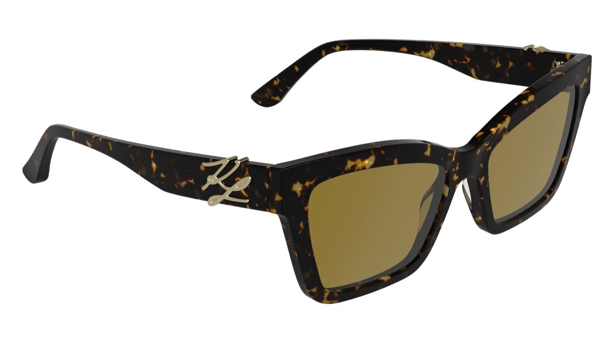 Occhiali da sole Karl Lagerfeld KL6220S (242) colore dark tortoise forma rettangolare lenti solid brown
