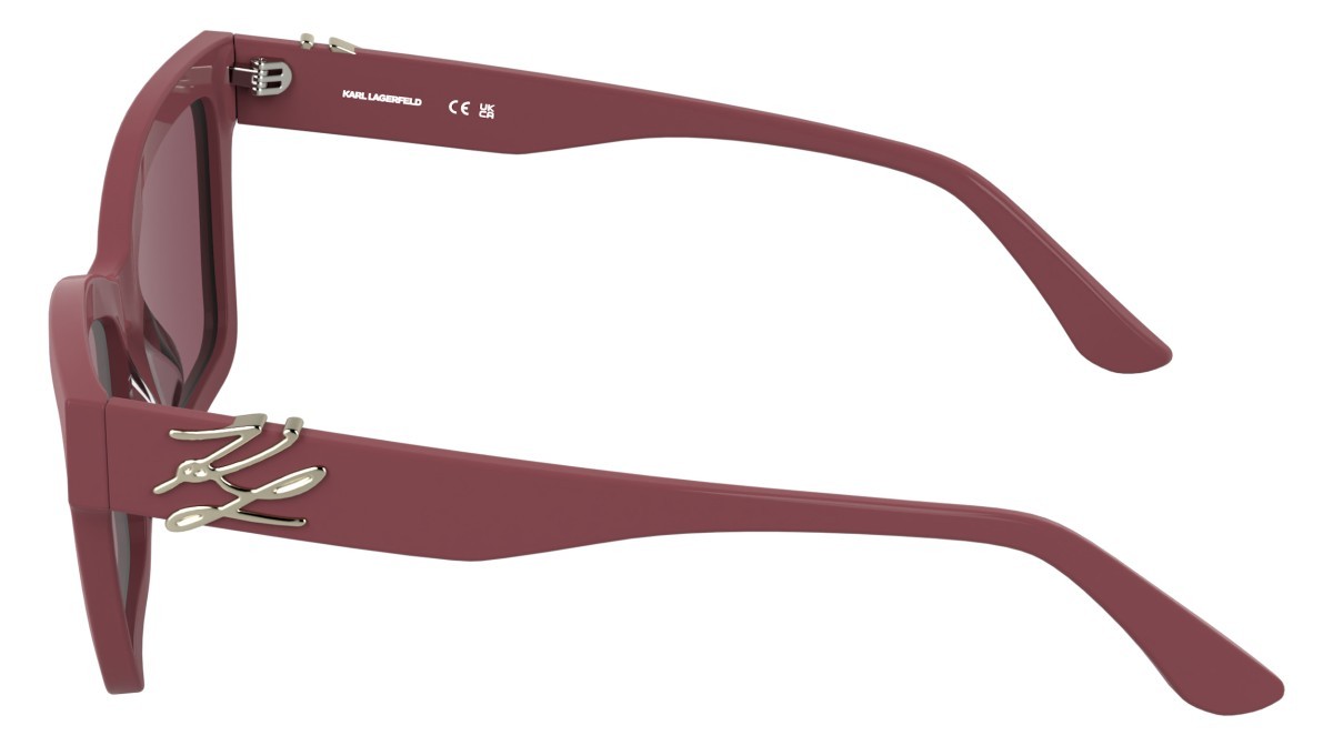Occhiali da sole Karl Lagerfeld KL6220S (652) colore antique rose forma rettangolare lenti solid wine