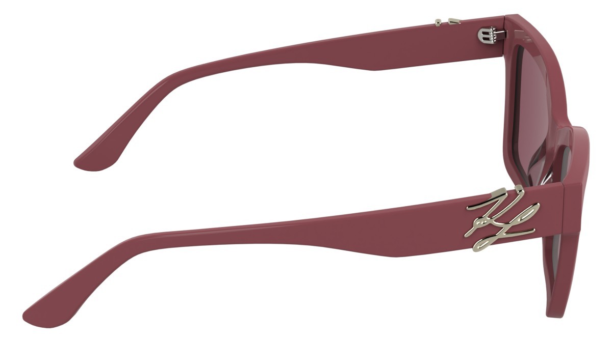 Occhiali da sole Karl Lagerfeld KL6220S (652) colore antique rose forma rettangolare lenti solid wine