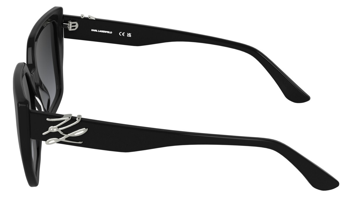 Sunglasses Karl Lagerfeld KL6221S (001) color black shape cat eye lenses gradient grey