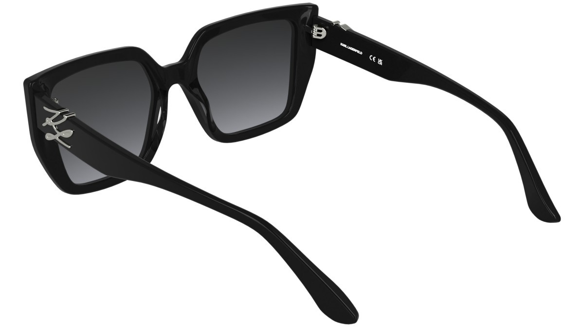 Sunglasses Karl Lagerfeld KL6221S (001) color black shape cat eye lenses gradient grey