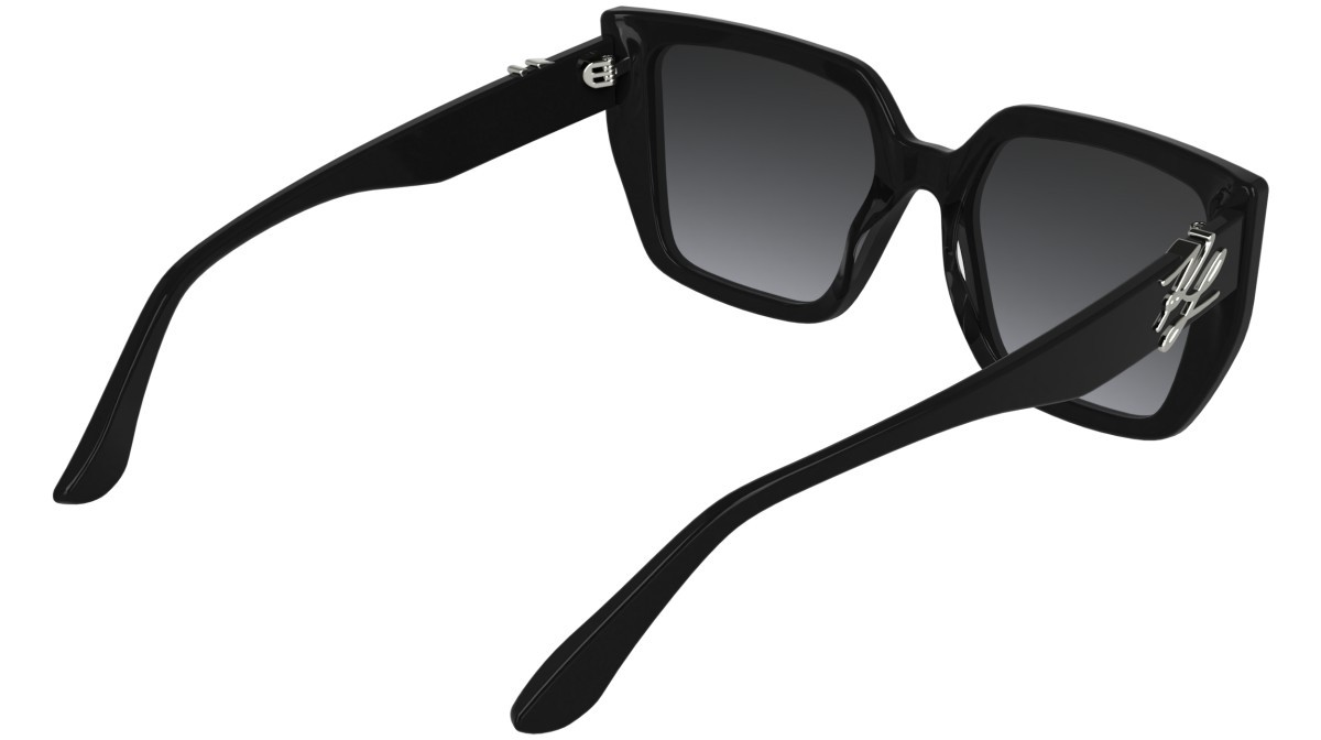 Sunglasses Karl Lagerfeld KL6221S (001) color black shape cat eye lenses gradient grey