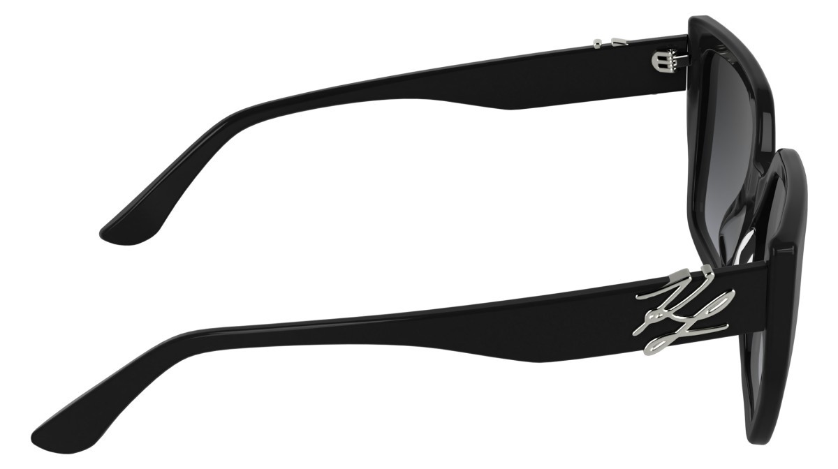 Sunglasses Karl Lagerfeld KL6221S (001) color black shape cat eye lenses gradient grey