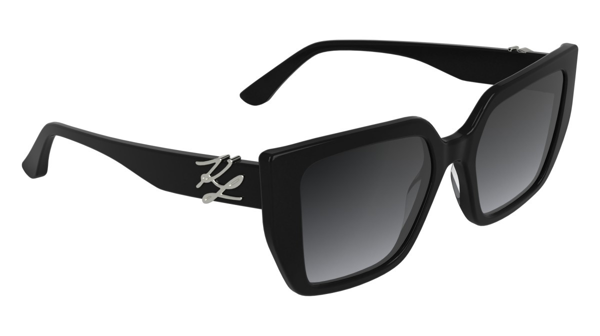 Sunglasses Karl Lagerfeld KL6221S (001) color black shape cat eye lenses gradient grey