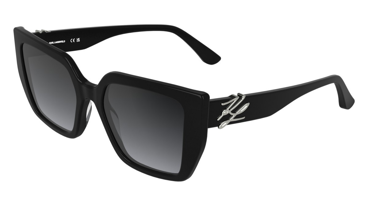 Sunglasses Karl Lagerfeld KL6221S (001) color black shape cat eye lenses gradient grey