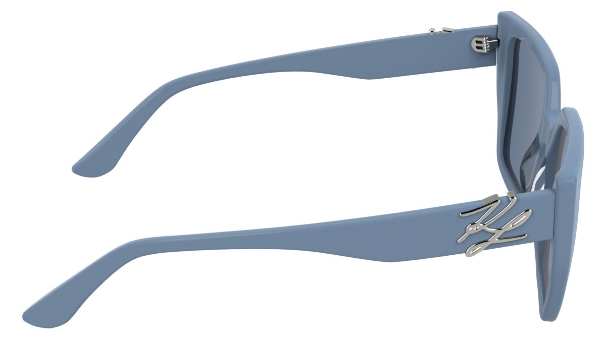 Occhiali da sole Karl Lagerfeld KL6221S (450) colore azure forma cat eye lenti solid blue