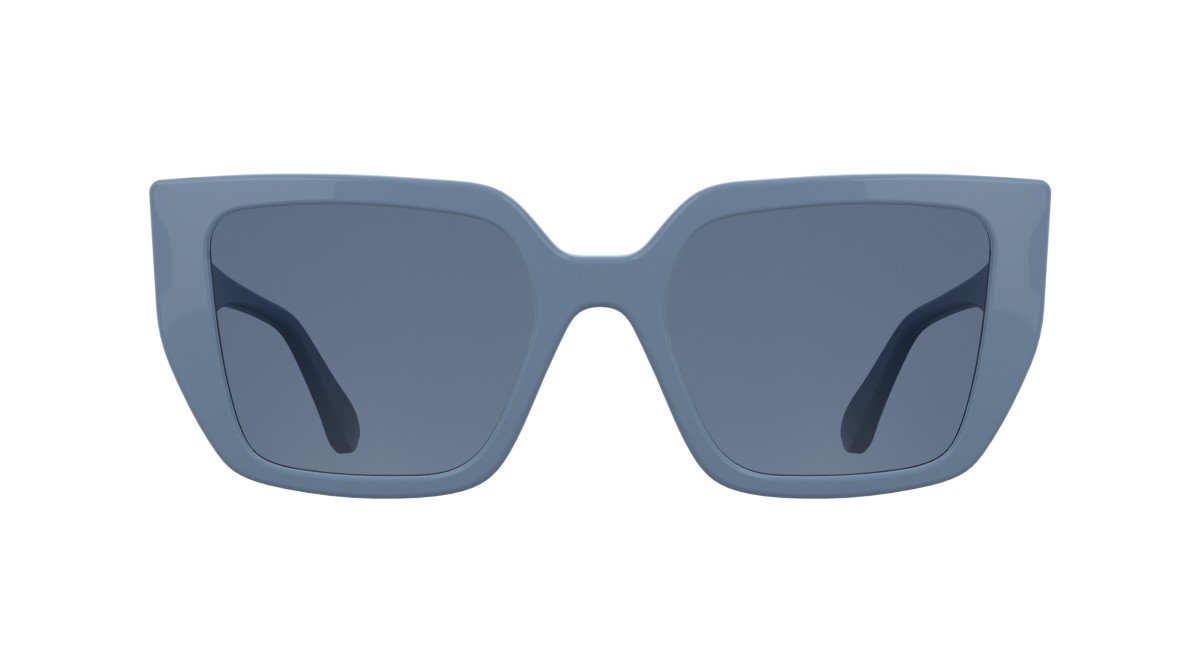 Occhiali da sole Karl Lagerfeld KL6221S (450) colore azure forma cat eye lenti solid blue