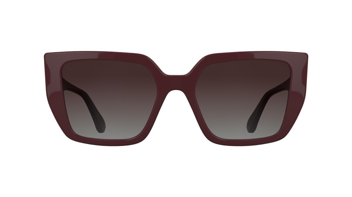 Sunglasses Karl Lagerfeld KL6221S (602) color wine shape cat eye lenses double gradient wine/grey