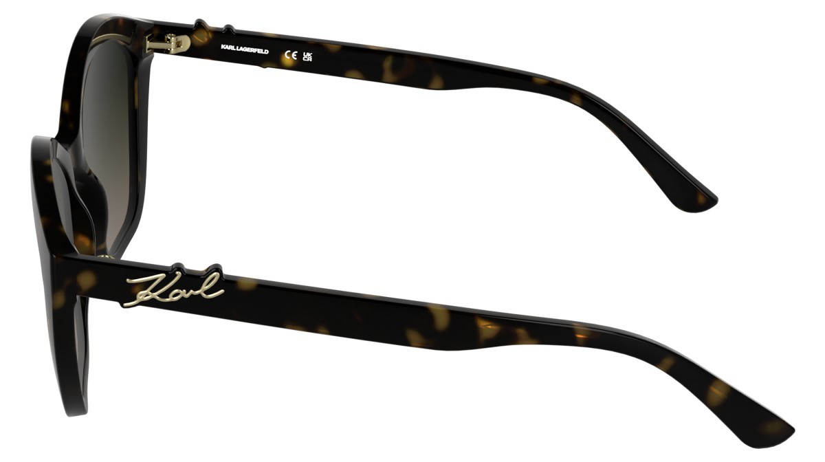 Occhiali da sole Karl Lagerfeld KL6222S (242) colore dark tortoise forma cat eye lenti gradient brown