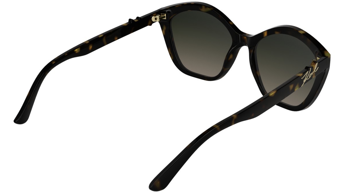 Occhiali da sole Karl Lagerfeld KL6222S (242) colore dark tortoise forma cat eye lenti gradient brown