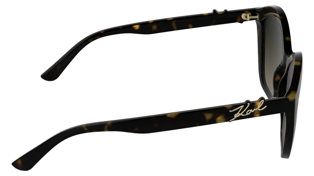 Occhiali da sole Karl Lagerfeld KL6222S (242) colore dark tortoise forma cat eye lenti gradient brown