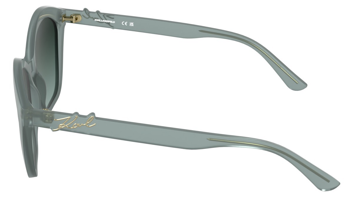 Occhiali da sole Karl Lagerfeld KL6222S (450) colore azure forma cat eye lenti gradient dark green/aqua