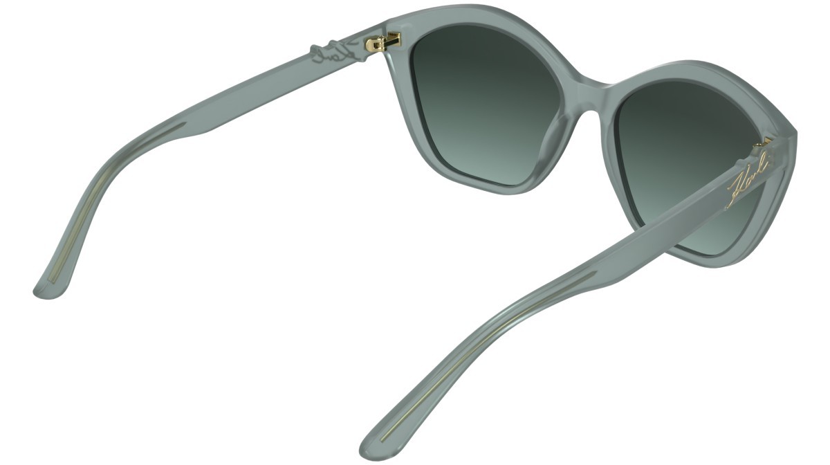 Occhiali da sole Karl Lagerfeld KL6222S (450) colore azure forma cat eye lenti gradient dark green/aqua