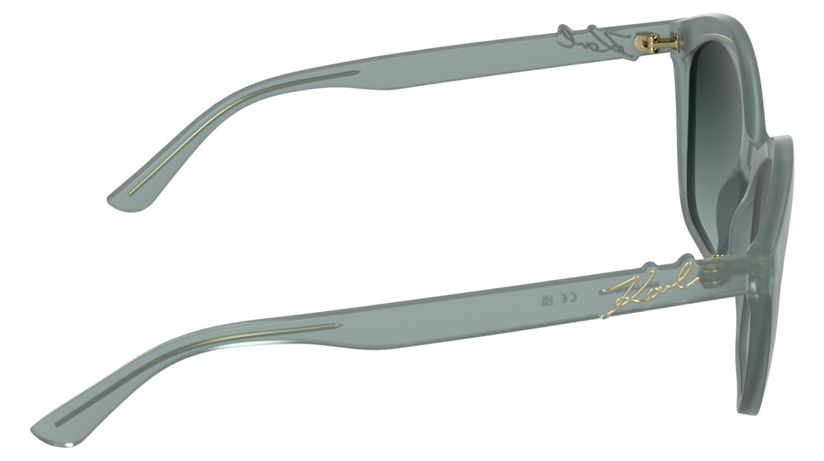 Occhiali da sole Karl Lagerfeld KL6222S (450) colore azure forma cat eye lenti gradient dark green/aqua