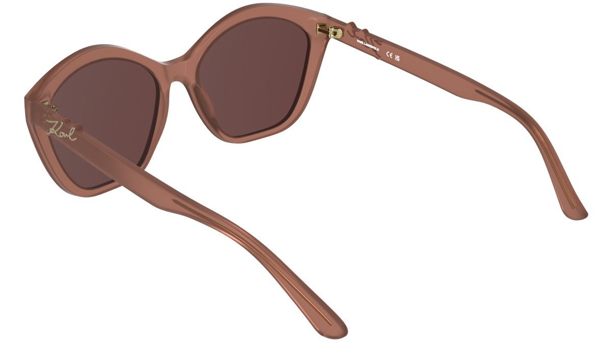 Occhiali da sole Karl Lagerfeld KL6222S (652) colore antique rose forma cat eye lenti solid wine
