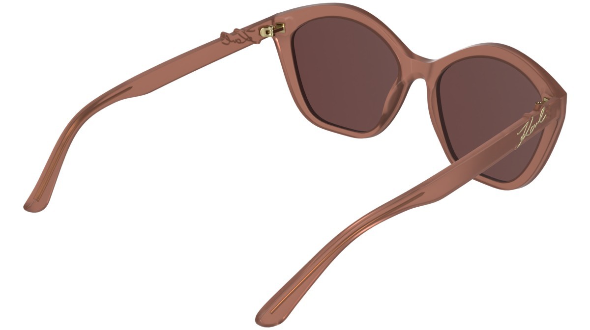 Occhiali da sole Karl Lagerfeld KL6222S (652) colore antique rose forma cat eye lenti solid wine
