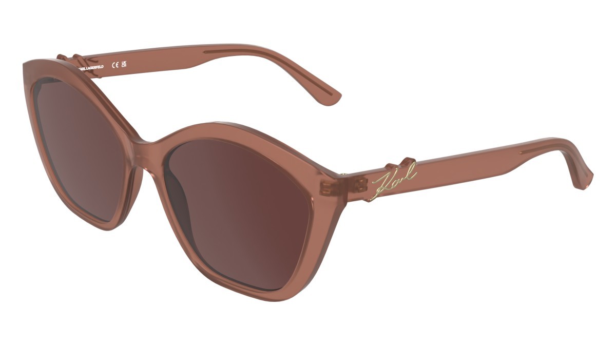 Occhiali da sole Karl Lagerfeld KL6222S (652) colore antique rose forma cat eye lenti solid wine