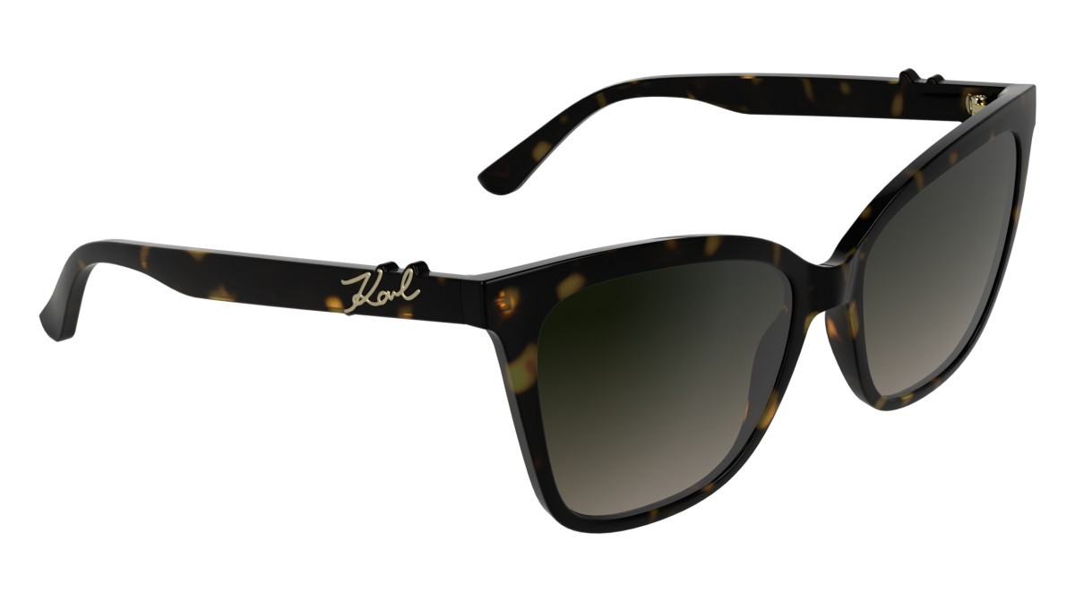 Occhiali da sole Karl Lagerfeld KL6223S (242) colore dark tortoise forma rettangolare lenti gradient brown