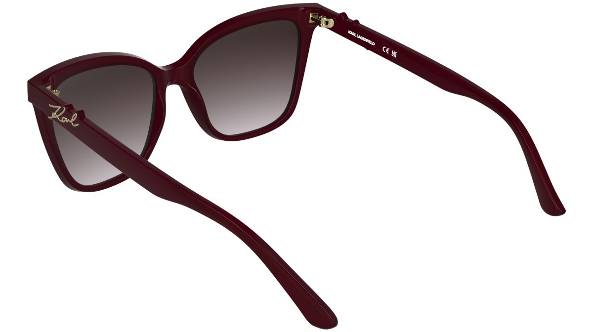 Occhiali da sole Karl Lagerfeld KL6223S (601) colore burgundy forma rettangolare lenti gradient mauve